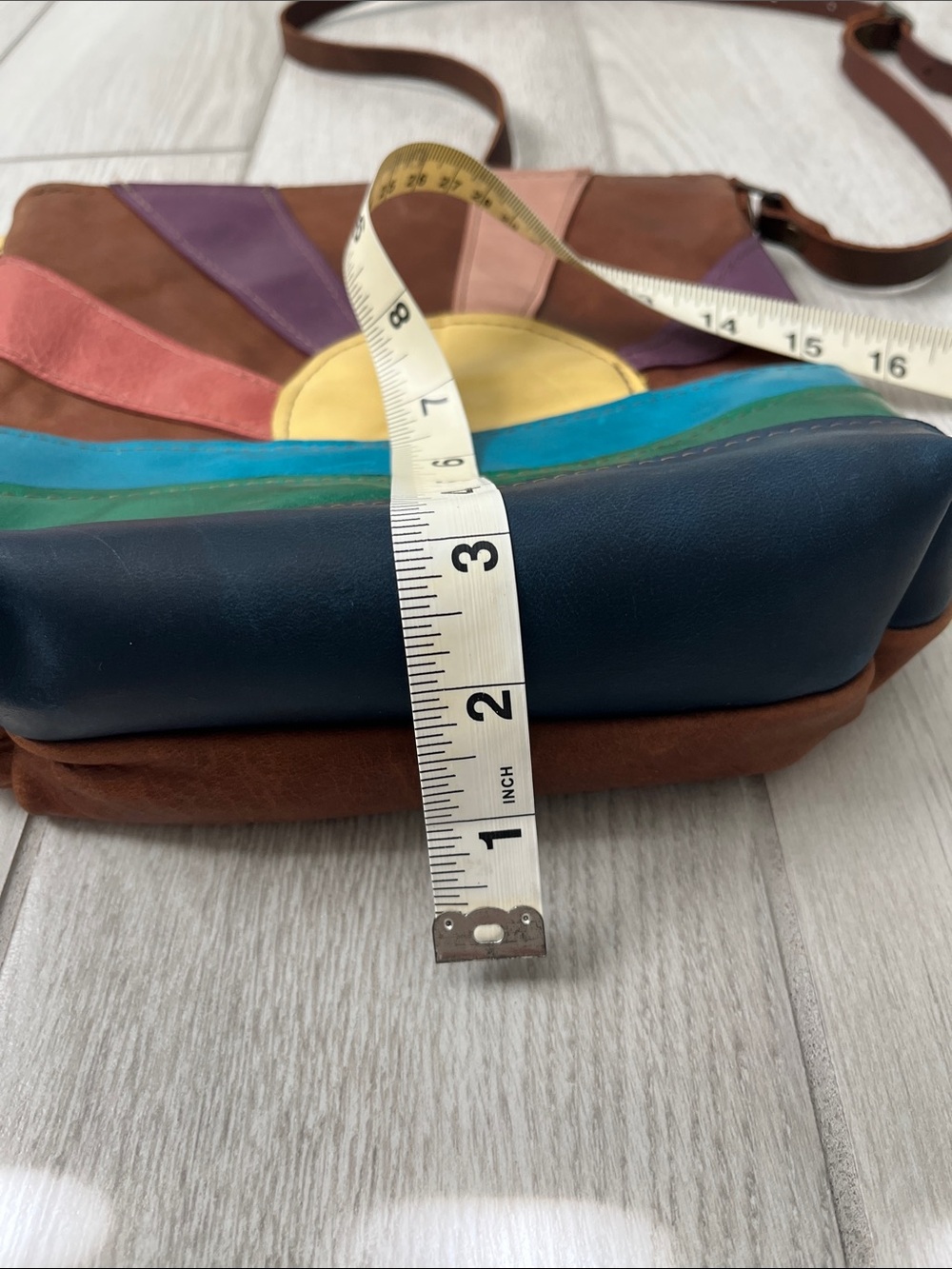 Genuine Leather Handmade Sunrise Multicolor With Adjustable Strap - Picture 13 of 13